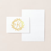 Monogram Krans Dank u Folie Kaarten (Display)