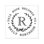 Monogram Krans Dit Boek Is Van Boekplaat Zelfinktende Stempel (Design)