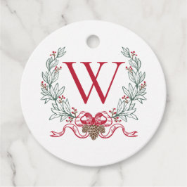 Monogram krans kerstcadeau Label, Preppy cadeau Ta Bedankjes Labels