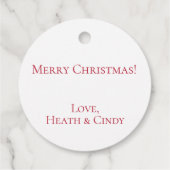 Monogram krans kerstcadeau Label, Preppy cadeau Ta Bedankjes Labels (Achterkant)