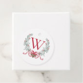 Monogram krans kerstcadeau Label, Preppy cadeau Ta Bedankjes Labels (In situ)