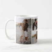 Monogram krans moderne elegante fotocollage koffiemok (Links)