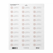 Monogram krans retouradreslabel etiket (Full Sheet)