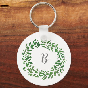 Monogram Krans Schilderen Custom Herfst Schilderen Sleutelhanger