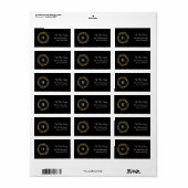 Monogram krans vakantie adreslabel etiket (Full Sheet)