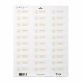 Monogram krans vakantie retour adres labels (Full Sheet)