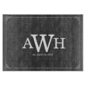 Monogram krijtbord snijplank (Voorkant)