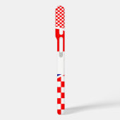Monogram Kroatië Vlag Hart Checkers Case-Mate iPhone Case (Achterkant / Links)