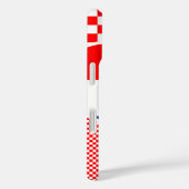 Monogram Kroatië Vlag Hart Checkers Case-Mate iPhone Case (Achterkant / Rechts)