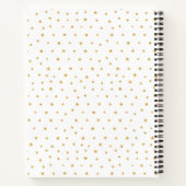 Monogram, Kroon, Laurel & Gold Stars op White Notitieboek (Achterkant)