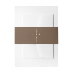 Monogram Kruis & met de hand geschreven Christelij Uitnodigingen Wikkel