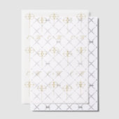 Monogram kruis & ringen bruiloft vellum uitnodigingen (Offset (Uitnodiging))