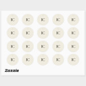 Monogram kruis van Grace Sage Ronde Sticker (Vel)