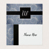 Monogram Krul Plaatjes Kaart (Buitenkant ongevouwen)