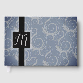 Monogram Krullen Bruiloft Gastenboek