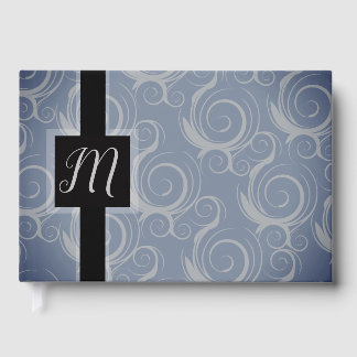Monogram Krullen Bruiloft Gastenboek