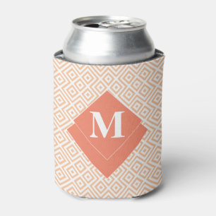 Monogram Kunst Deco Oranje Geometrisch Grieks Patr Blikjeskoeler