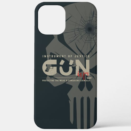Monogram Kunst van een Pistool | (Donkere modus) Case-Mate iPhone Case (Achterkant)