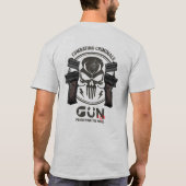 Monogram kunst van het Pistool | Aldult T-shirt (Achterkant)