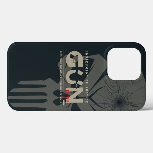 Monogram Kunst van Pistool | (Donkere modus) Case-Mate iPhone Case (Achterkant (horizontaal))