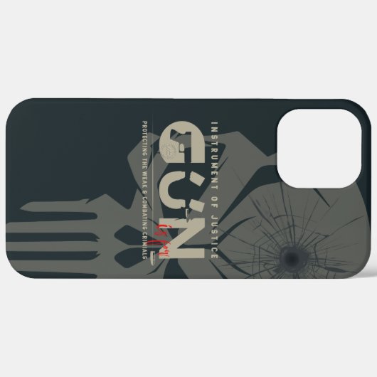 Monogram Kunst van Pistool | (Donkere modus) Case-Mate iPhone Case (Achterkant / Rechts)