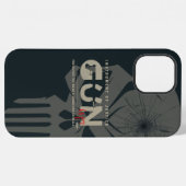 Monogram Kunst van Pistool | (Donkere modus) iPhone Hoesje (Achterkant horizontaal)