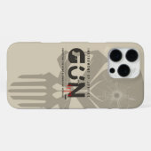 Monogram Kunst van Pistool | iPhone Hoesje (Achterkant horizontaal)