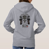 Monogram Kunst van Pistool | Vrouwen Hoodie (Achterkant)