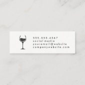 Monogram kunstgeborsteld wijnglas mini visitekaartje (Achterkant)