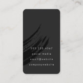 Monogram kunstgeborsteld wijnglas visitekaartje (Achterkant)