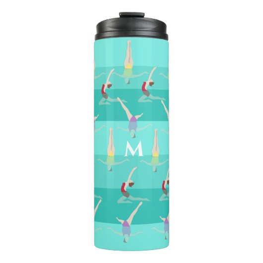 Monogram kunstmatig zwemmen thermosbeker (Voorkant)