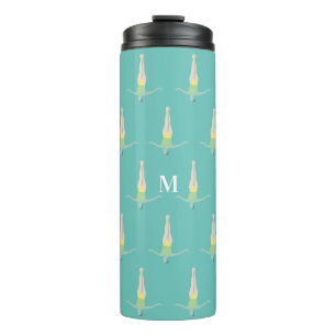 Monogram kunstmatig zwemmen thermosbeker