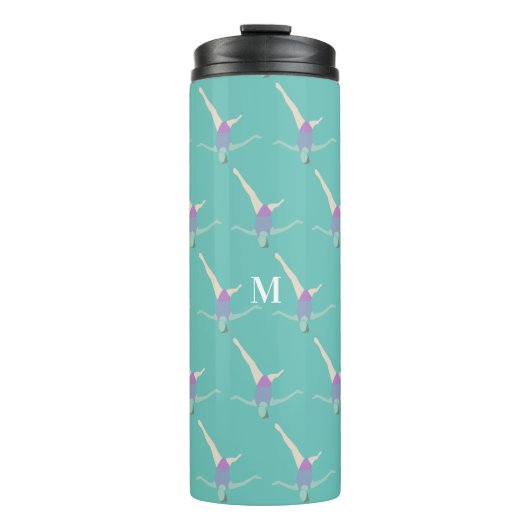 Monogram kunstmatig zwemmen thermosbeker (Voorkant)