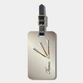 Monogram kunstontwerp bagagelabel (Voorkant verticaal)