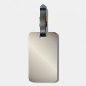 Monogram kunstontwerp bagagelabel (Achterkant verticaal)