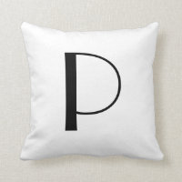 Monogram kussens letter P