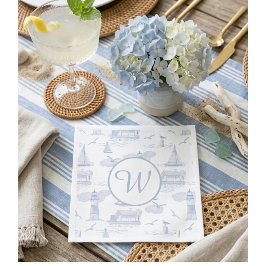 Monogram kust toile | Voorbereid op Entertaining Servet