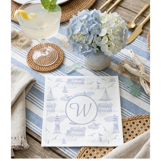 Monogram kust toile | Voorbereid op Entertaining Servet