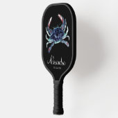 Monogram kustblauwe krab Naam Pickleball Paddle (Links)