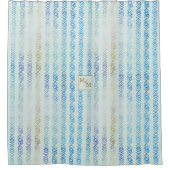 Monogram kustpatroon Zee en zand-tribe Douchegordijn (Voorkant)