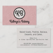 Monogram | Kutesy (roze) Visitekaartje (Voorkant / Achterkant)