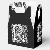 Monogram L Art Nouveau Bedankdoosjes (Geopend)