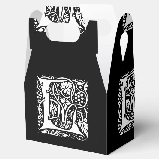 Monogram L Art Nouveau Bedankdoosjes (Geopend)