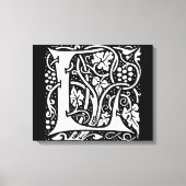 Monogram L Art Nouveau Canvas Afdruk (Voorkant)