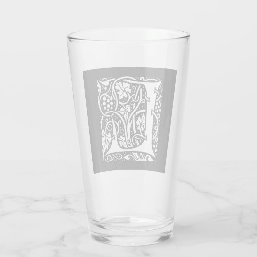  Monogram L Art Nouveau Glas (Achterkant)