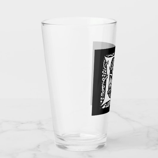  Monogram L Art Nouveau Glas (Rechts)