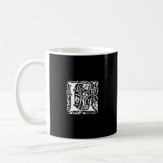 Monogram L Art Nouveau Koffiemok (Links)
