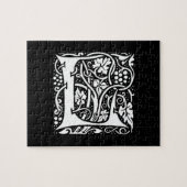 Monogram L Art Nouveau Legpuzzel (Horizontaal)
