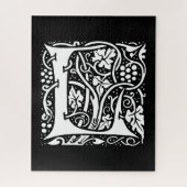  Monogram L Art Nouveau Legpuzzel (Verticaal)