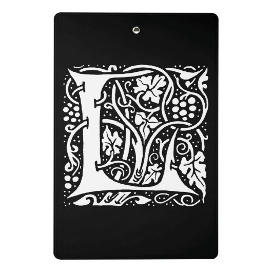  Monogram L Art Nouveau Mini Klembord (Achterkant)